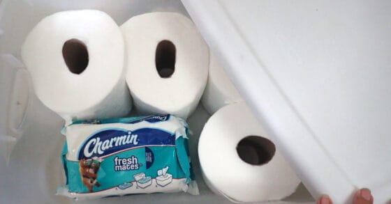 Keeping toilet paper and paper towels dry aboard a boat.