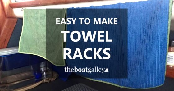 Looking for an easy and VERY space efficient towel rack? A great 5-minute project.