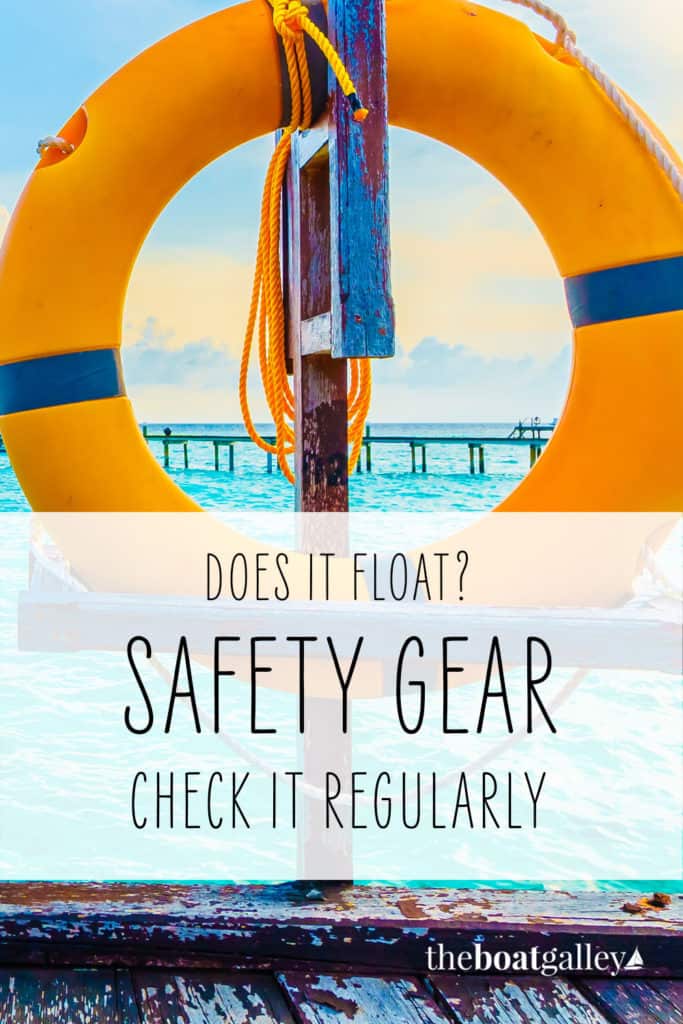 Pinterest image for why you need to check boat safety gear.