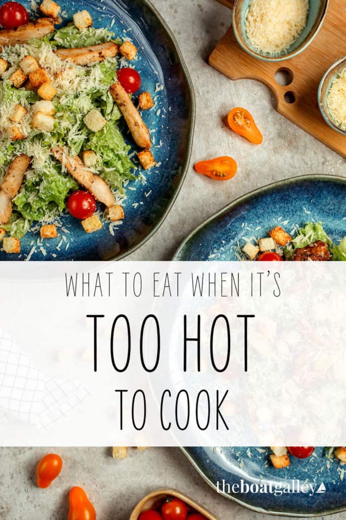 Hot weather meals image for Pinterest