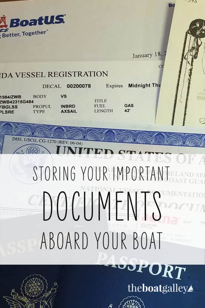 If you had to abandon your boat, would you have your important documents? A strategy to make sure you'll have what you need.