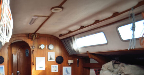 Sailboat Interior - Check for handholds when buying a boat