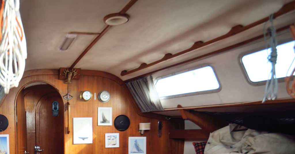 Sailboat Interior - Check for handholds when buying a boat