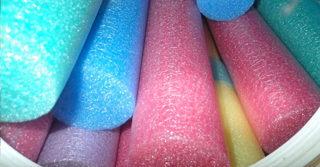 colorful pool noodles - buoyancy tanks