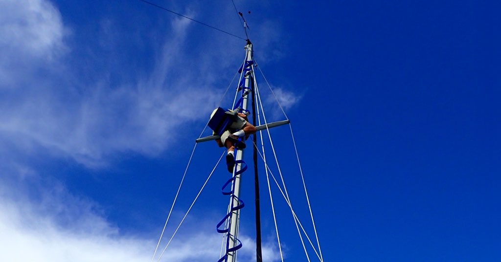 Man climbing mask - easy maintenance boat