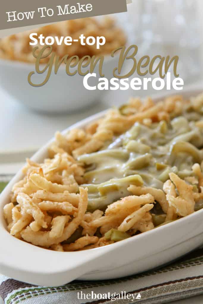 Green Bean Casserole in the Omnia Oven - The Boat Galley