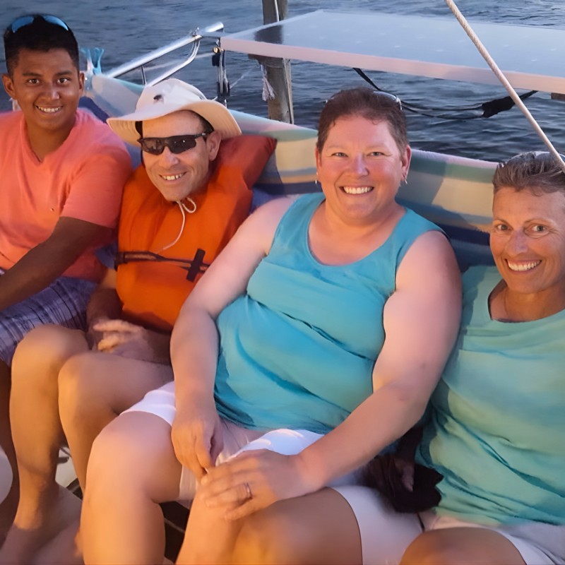 Family on a sailboat
