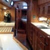 large boat galley with dark cabinets - boat galley strap dangers and what you need to know