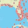 digital map of florida with pins - no foreign land app