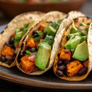 Black bean sweet potato tacos to make on your boat