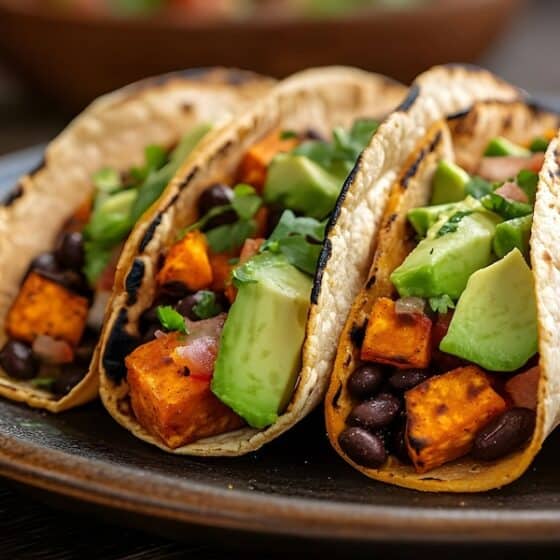Black bean sweet potato tacos to make on your boat