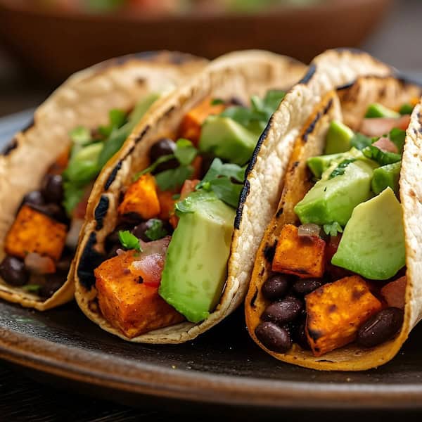 Black bean sweet potato tacos to make on your boat