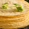 Stack of corn tortillas - add corn tortillas to your boat pantry