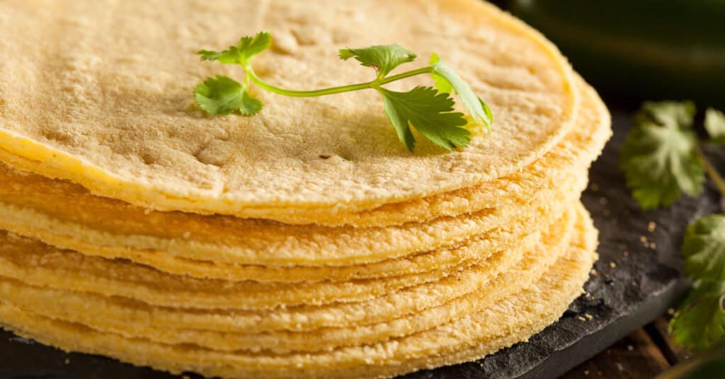 Stack of corn tortillas - add corn tortillas to your boat pantry