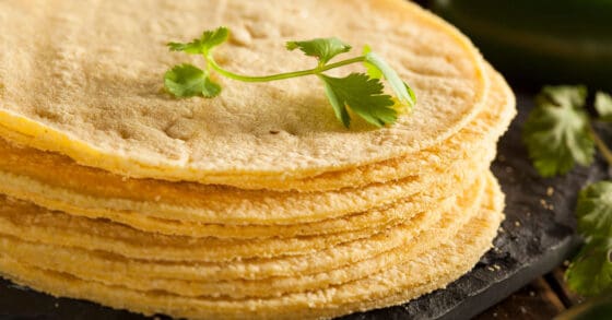 Stack of corn tortillas - add corn tortillas to your boat pantry