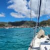 Bow of sailboat in anchorage - how to find support while cruising