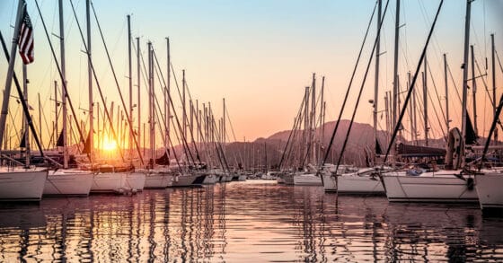 Sailboats in a marina at dawn - redundancy in the galley