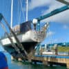 Boat in slings being hauled out - questions to ask before hauling out