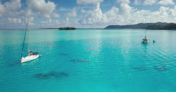 boats in an anchorage - catamaran or monohull for cruising?