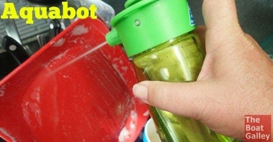Want a small pressure sprayer? Say to do dishes, wash off feet or snorkel gear, or rinse veggies? The Aquabot is the answer.