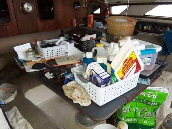 Think your boat is messy when you're working on a project? Take a look at ours!