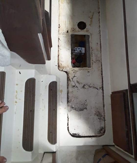 Think your boat is messy when you're working on a project? Take a look at ours!