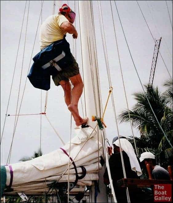 If you have a sailboat, someday you'll have to go up the mast. The easiest gear we've found to use and some tips.