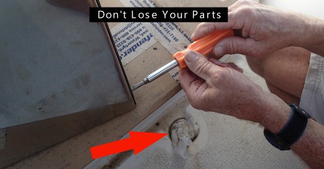 Don't lose a critical part or tool down the drain -- follow this one rule BEFORE doing anything else!