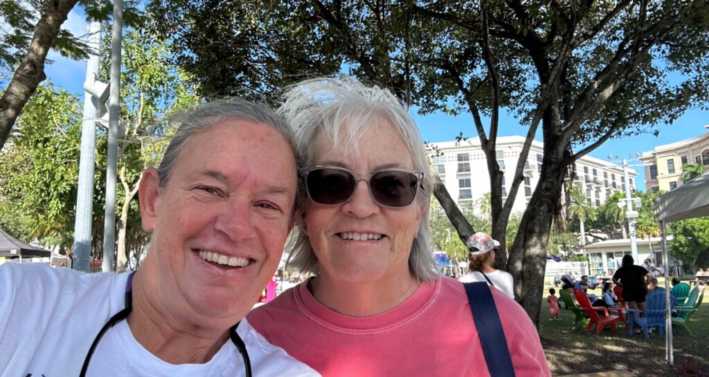 Two women smiling - Nica Waters and Carolyn Shearlock