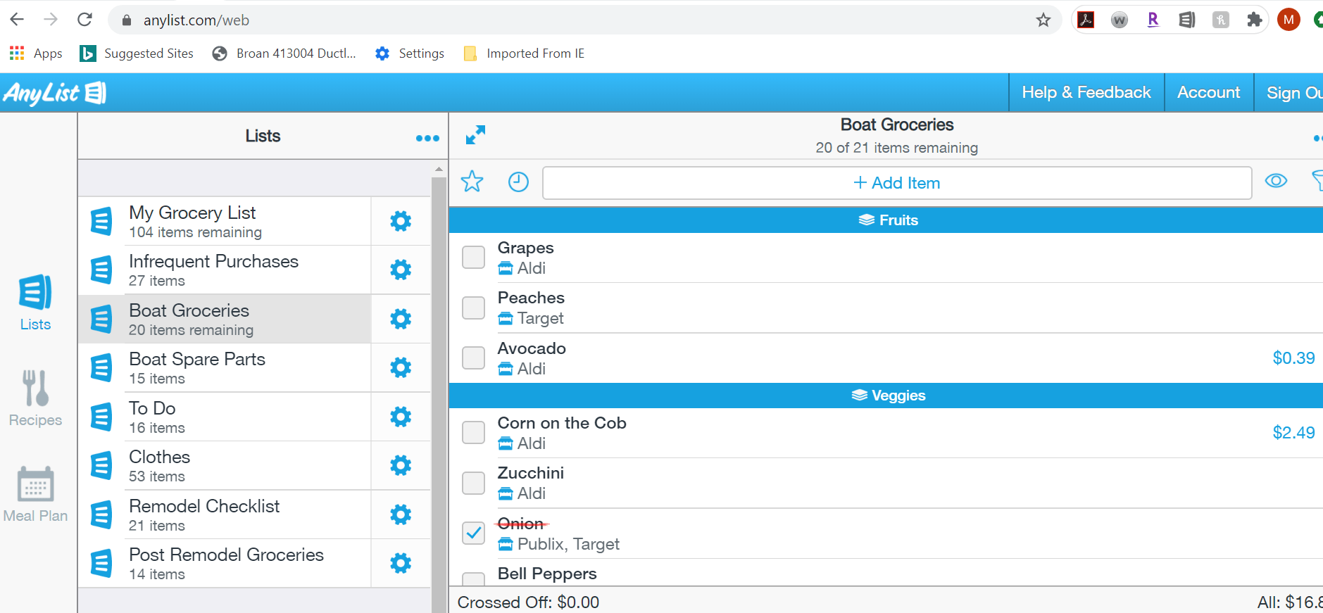 Organize Your Boat Lists with AnyList App The Boat Galley