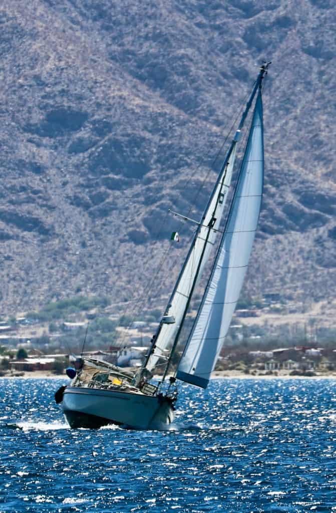 Sailboat underway