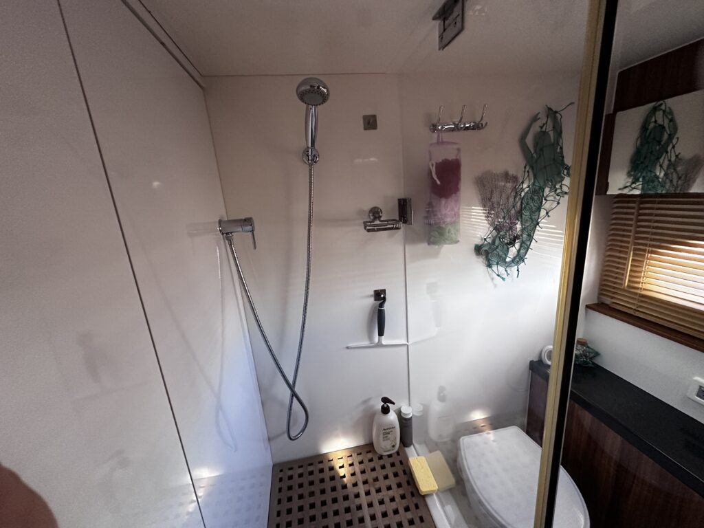 Boat shower with wand