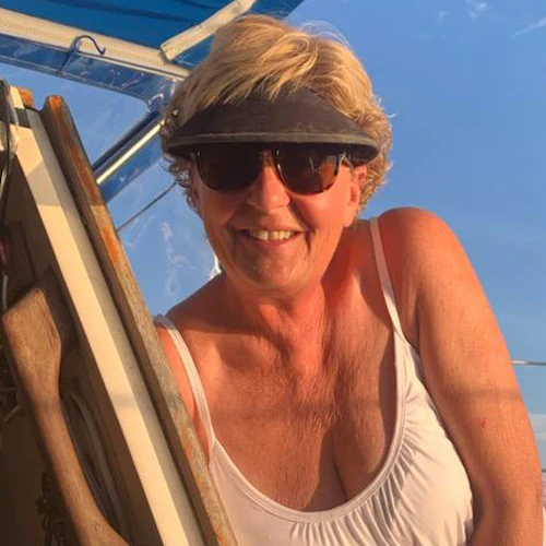 KImberly Ward on her sailboat