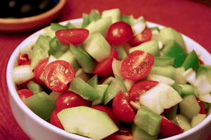 Firecracker salad--easy to make ahead and has a big bang of flavor on the boat.