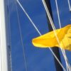 Q flag on a sailboat halyard