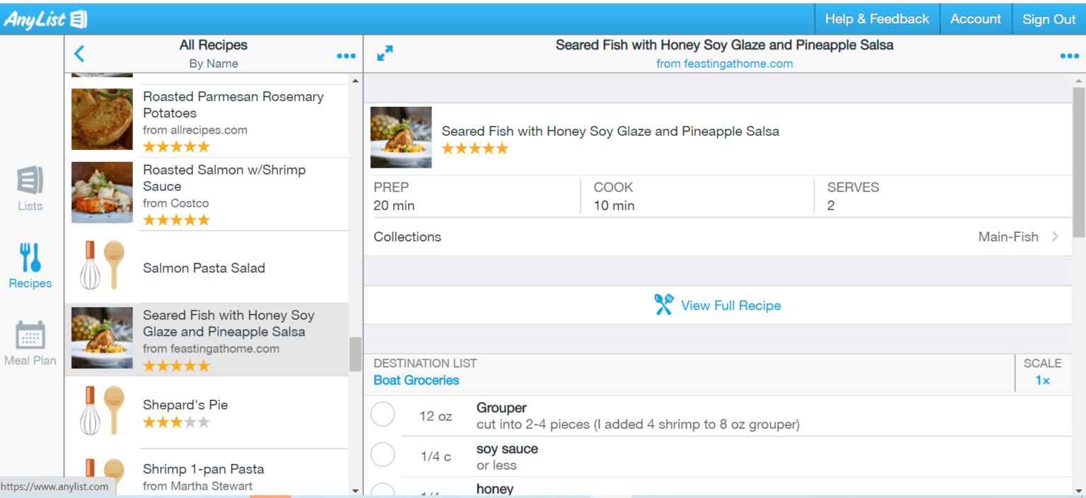 Organize Your Boat Lists with AnyList App The Boat Galley