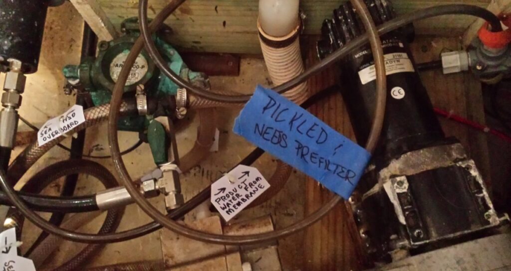 Boat parts labeled