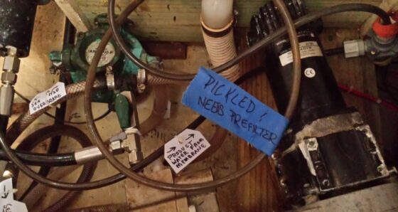 Boat parts labeled