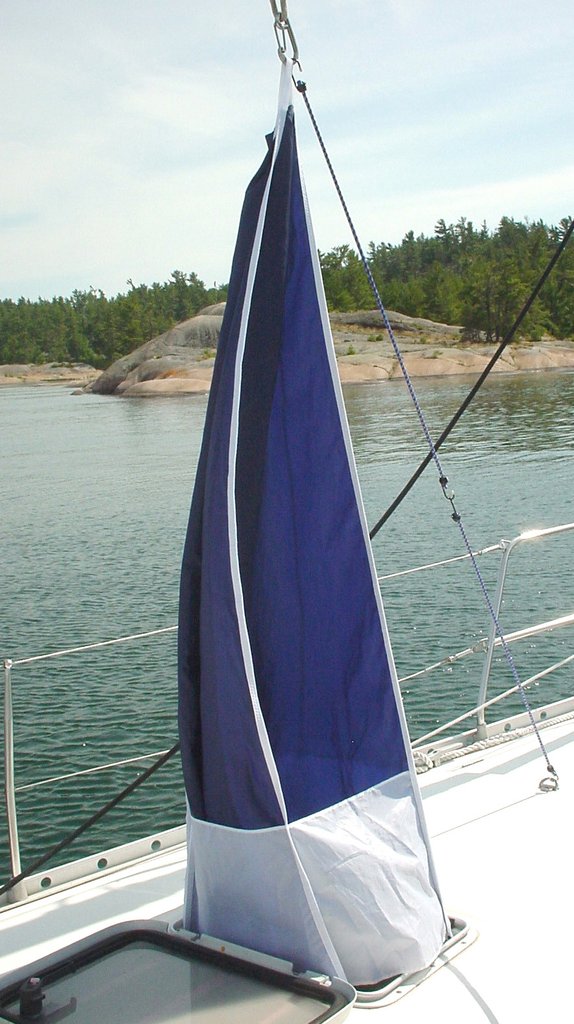 Breeze Bandit 4-way wind scoop installed in a sailboat hatch