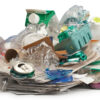 A pile of plastic, cardboard and cans, the kind of packaging waste to cut before it becomes trash on a boat